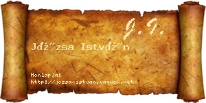 Józsa István névjegykártya
